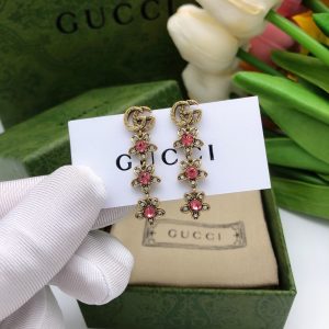 1 flower stud earrings pink for women 2799