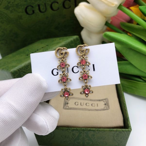 8 flower stud earrings pink for women 2799