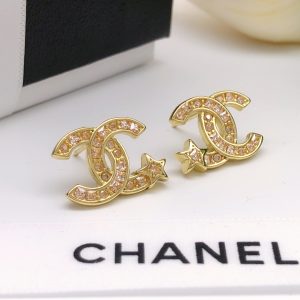 5 star series horse eye star earrings gold for women 2799