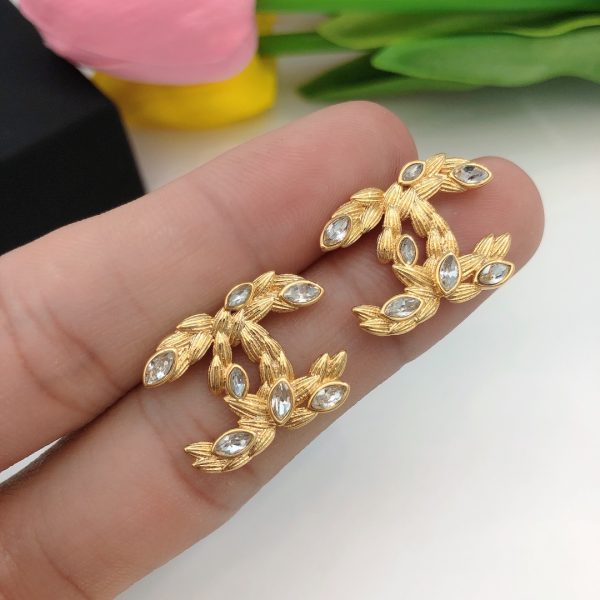 9 wheat earrings gold for women 2799