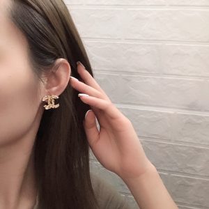 14 twist button earrings gold for women 2799