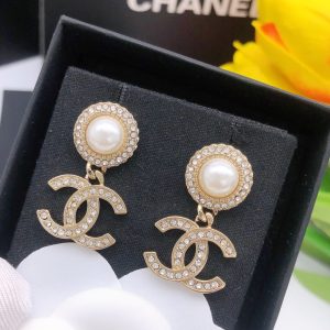 2 dazzling princess earrings gold for women 2799