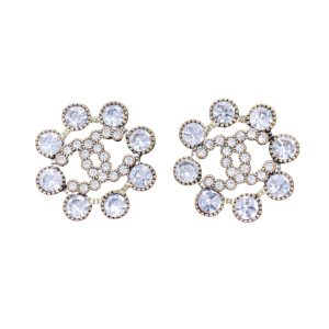 4 diamond round stud earrings white for women 2799