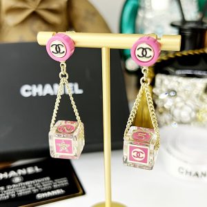 dice earrings pink for women 2799