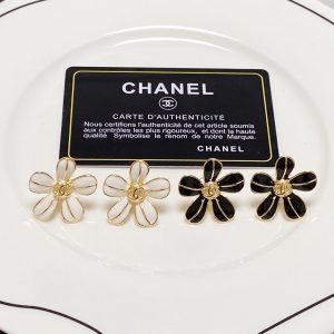 9 classic flower earrings black for women 2799