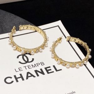 3-Pearl Diamond Earrings Gold For Women   2799