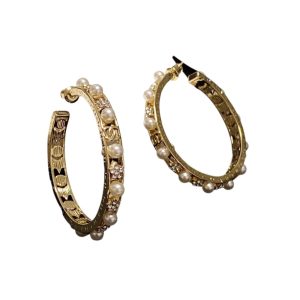 4-Pearl Diamond Earrings Gold For Women   2799