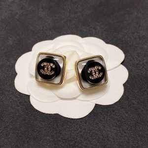 microinlaid diamond earrings black for women 2799