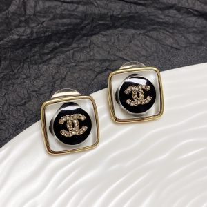 2 microinlaid diamond earrings black for women 2799