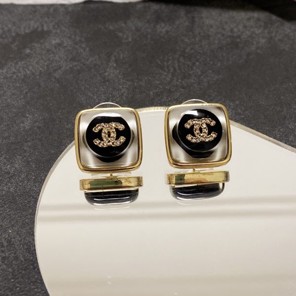 3 microinlaid diamond earrings black for women 2799