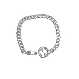 4 double g flat bracelet silver for women 2799