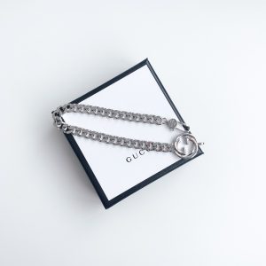 6 double g flat bracelet silver for women 2799