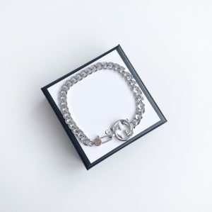 14 double g flat bracelet silver for women 2799