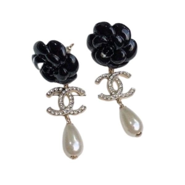 4 resin earrings black for women 2799