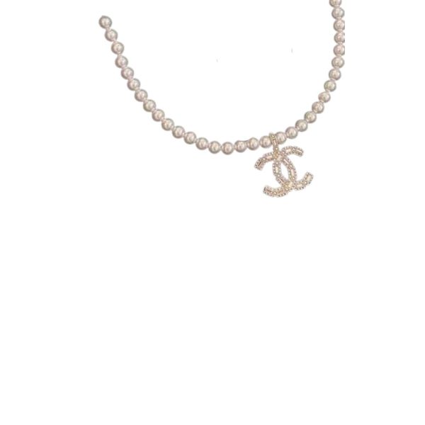 4 pearl and crystal necklace white for women 2799