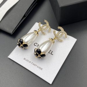 2 oval shape big jewel earrings gold tone for women 2799