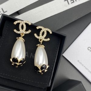 3 oval shape big jewel earrings gold tone for women 2799