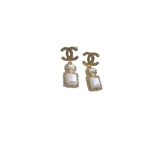 4 square big jewel earrings gold tone for women 2799