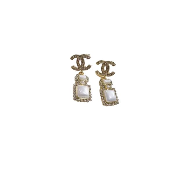 11 square big jewel earrings gold tone for women 2799