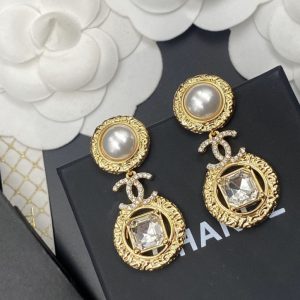 6 pearl and sparkling stone earrings gold tone for women 2799