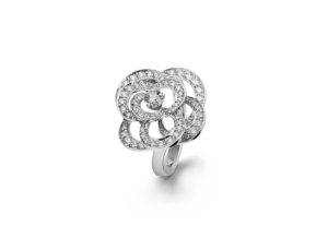 4 camellia ring yarn silver tone for women j2579 2799