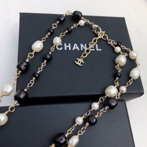 mix black and white color necklace gold tone for women 2799