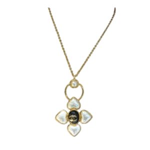 4 four hearts symmetry pendant necklace gold tone for women 2799