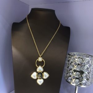 5 four hearts symmetry pendant necklace gold tone for women 2799