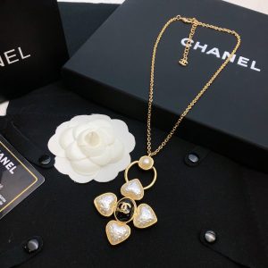 7 four hearts symmetry pendant necklace gold tone for women 2799