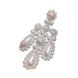1 full pearls earrings white for women 2799