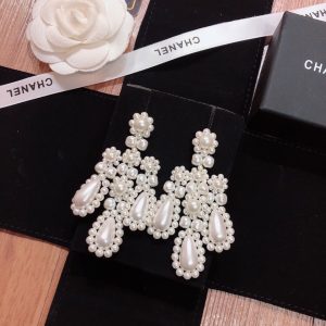 2 full pearls earrings white for women 2799