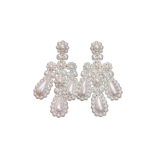 4 full pearls earrings white for women 2799