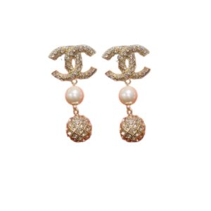 4 sparkling sphere earrings gold tone for women 2799
