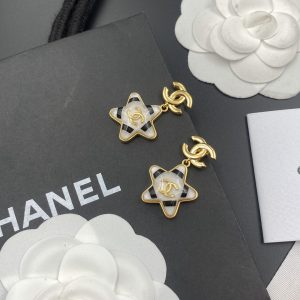 1 star earrings gold tone for women 2799