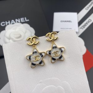 6 star earrings gold tone for women 2799