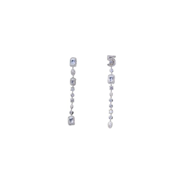 4 n5 drop earrings silver tone for women 2799