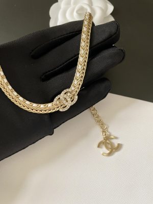7 chain choker necklace gold for women 2799