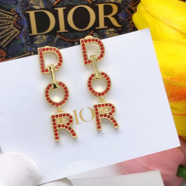 5 diamond tassel earrings red for women 2799