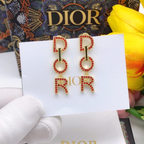 8 diamond tassel earrings red for women 2799