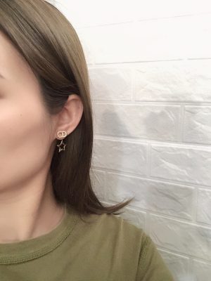 star cd diamond stud earrings gold for women 2799