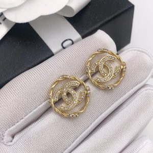 9 round button earrings gold for women 2799