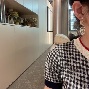 1-Pearl Tassel Earrings Gold For Women   2799