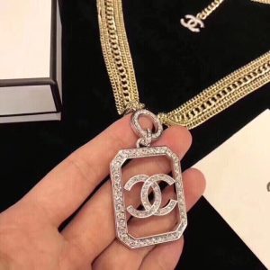 10 chanel necklace multi chain cc pendant gold tone for women 2799