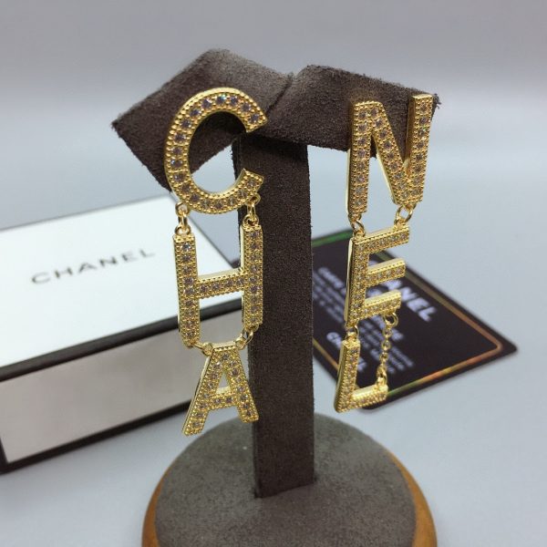 7 the letter cha nel frame earrings gold tone for women 2799