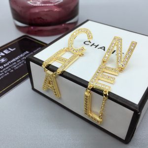 9 the letter cha nel frame earrings gold tone for women 2799