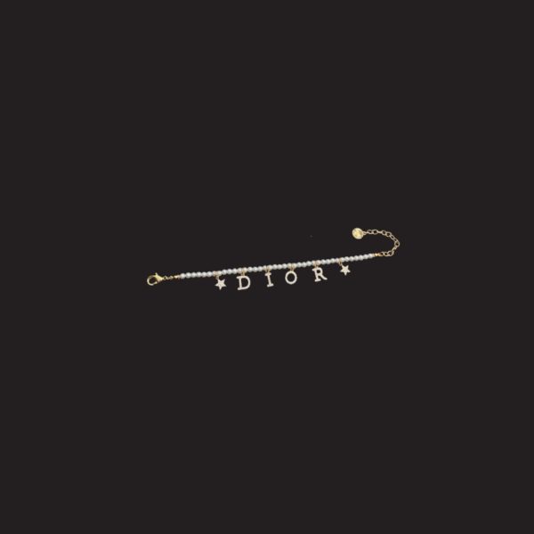 1 dangling the letter dior frame bracelet gold tone for women 2799
