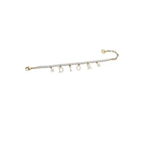 4 dangling the letter dior frame bracelet gold tone for women 2799