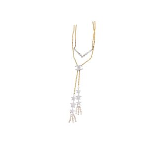 4-Sixfold Star Necklace Gold Tone For Women   2799