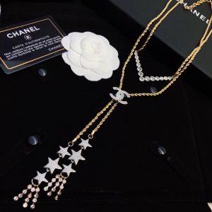 12 sixfold star necklace gold tone for women 2799