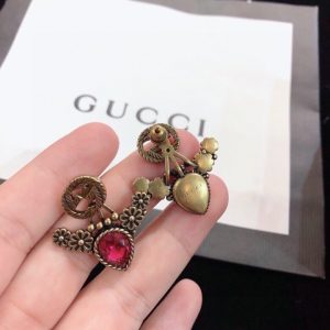 3 highlight dark pink stone earrings gold tone for women 2799